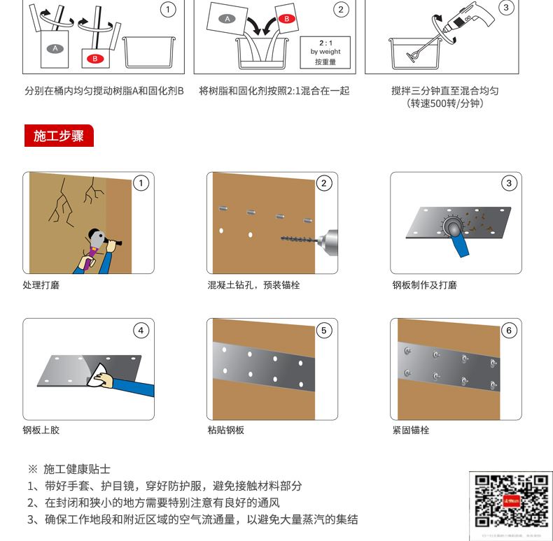 包钢汉川粘钢加固施工过程